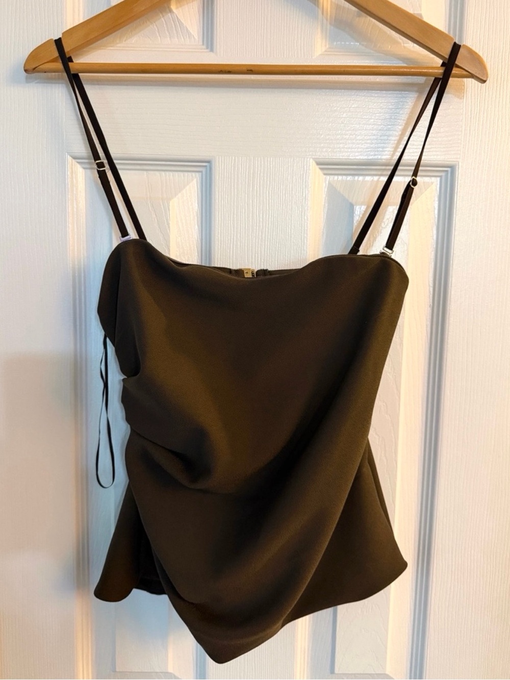 Abercrombie & Fitch Brown Cowl Neck Draped Cami Top Size M - Picture 6 of 14